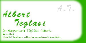 albert teglasi business card