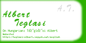 albert teglasi business card